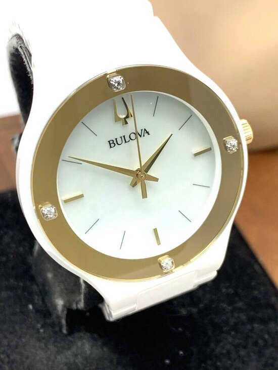 Bulova Women\'s Watch 98R292 Millennia Quartz Gold White Dial Ceramic Diamond main image 13